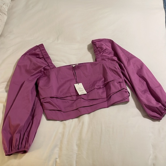 NWT Veronica Beard Kayla puff sleeve top - Picture 9 of 12